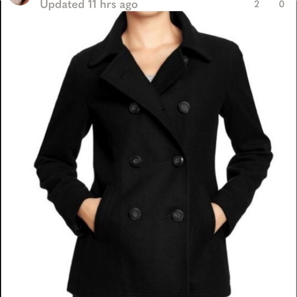 H&M Black Pea Coat